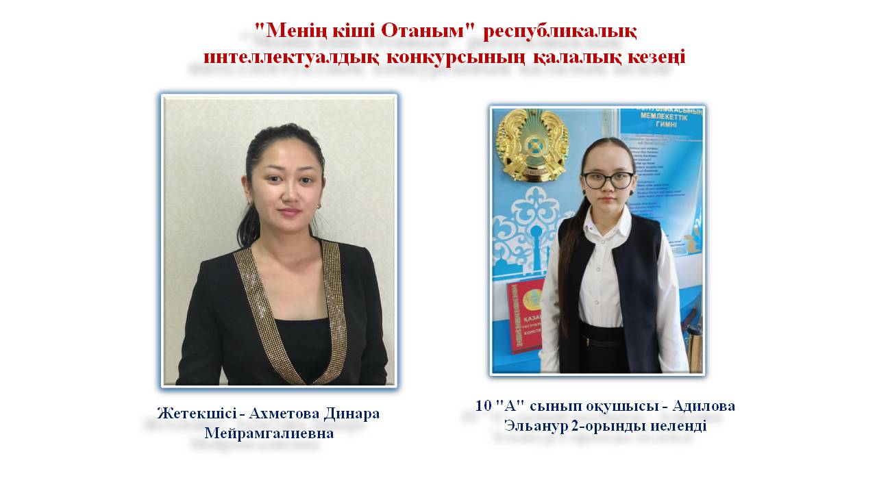 «Менің кіші Отаным» жас тарихшылардың республикалық интеллектуалдық конкурсының қалалық кезеңі