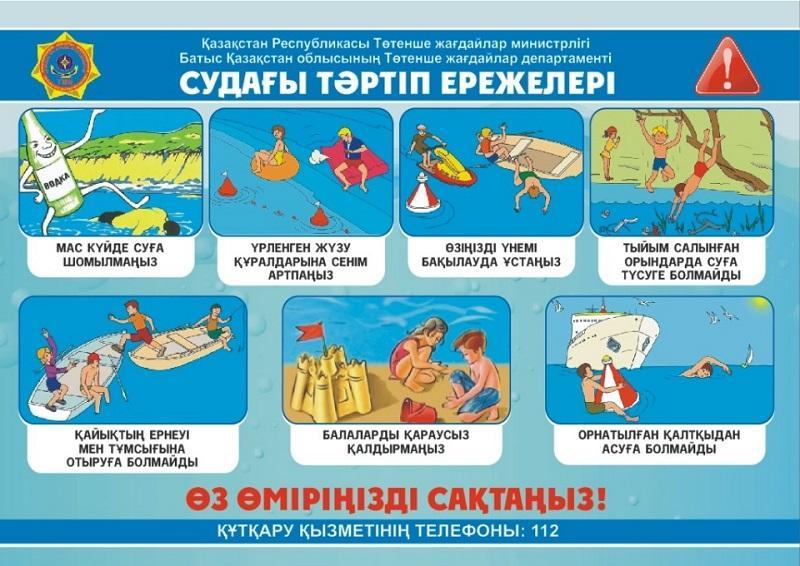 Ата - аналар назарына!!! Судағы қауіпсіздік шаралары.