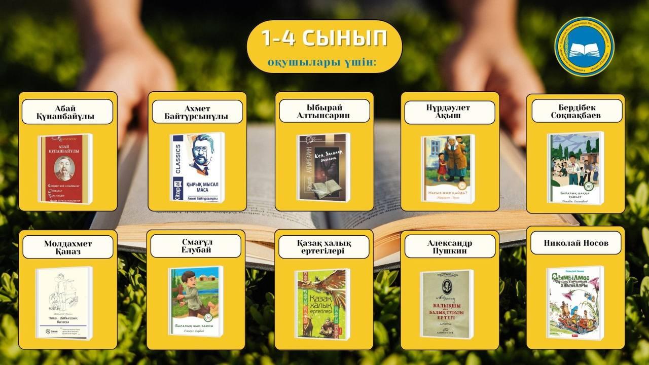 Жазғы демалыста оқушыларға оқуға ұсынылатын кітаптар тізімі