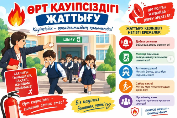 🔥 ӨРТ ҚАУІПСІЗДІГІ ЖАТТЫҒУЫ
